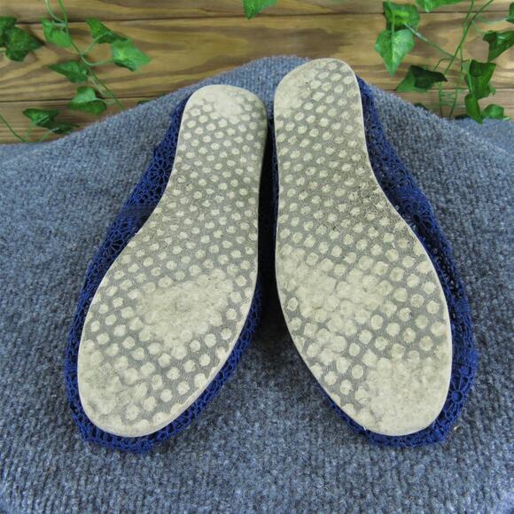 TOMS Women's Alpargata‎ Flat Blue Fabric Sz 8.5 Medium Used 2025 - Picture 6 of 6